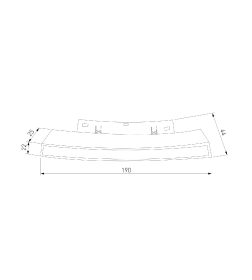 Светильник трековый для радиусного шинопровода 8W 4200K Planar чёрный Ø1200мм Slim Magnetic 85181/01