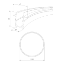 Шинопровод радиусный встраиваемый черный ⌀ 1200мм Slim Magnetic 85159/00 (a066496) 