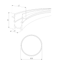 Шинопровод радиусный встраиваемый черный ⌀ 800мм Slim Magnetic 85158/00 (a066494) 