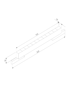 Светильник трековый 10W 3000K черный Mini Magnetic 85168/01