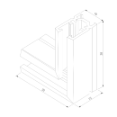 Коннектор угловой для накладного шинопровода черный Mini Magnetic 85179/00 (a065639) 