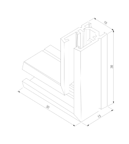 Коннектор угловой для накладного шинопровода черный Mini Magnetic 85179/00