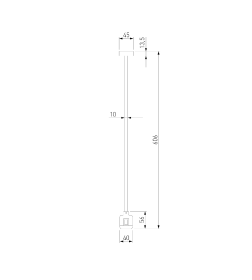 Стойка декоративная с коннектором 606 мм MEDIUM Esthetic Magnetic 85153/00