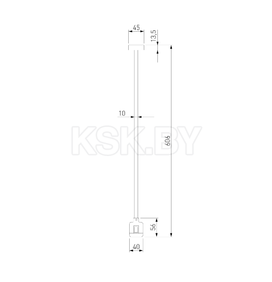 Стойка декоративная с коннектором 606 мм MEDIUM Esthetic Magnetic 85153/00 (a065449) 