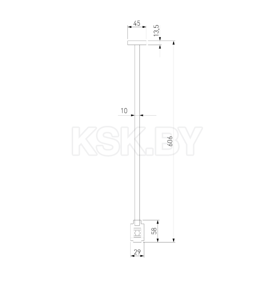 Стойка декоративная 606 мм MEDIUM Esthetic Magnetic 85151/00 (a065447) 