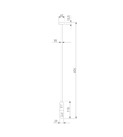 Стойка декоративная двойная 606мм MEDIUM Esthetic Magnetic 85150/00