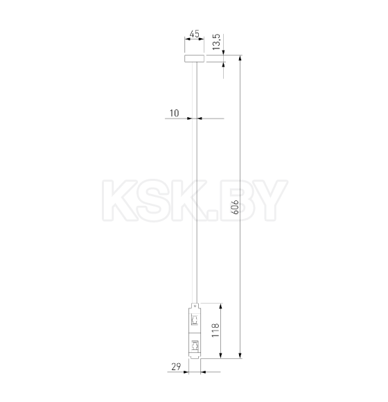 Стойка декоративная двойная 606мм MEDIUM Esthetic Magnetic 85150/00 (a065446) 