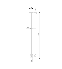 Стойка декоративная 545 мм MEDIUM без питания Esthetic Magnetic 85149/00