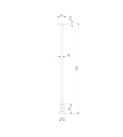 Стойка декоративная с вводом питания 606 мм MEDIUM Esthetic Magnetic 85148/00