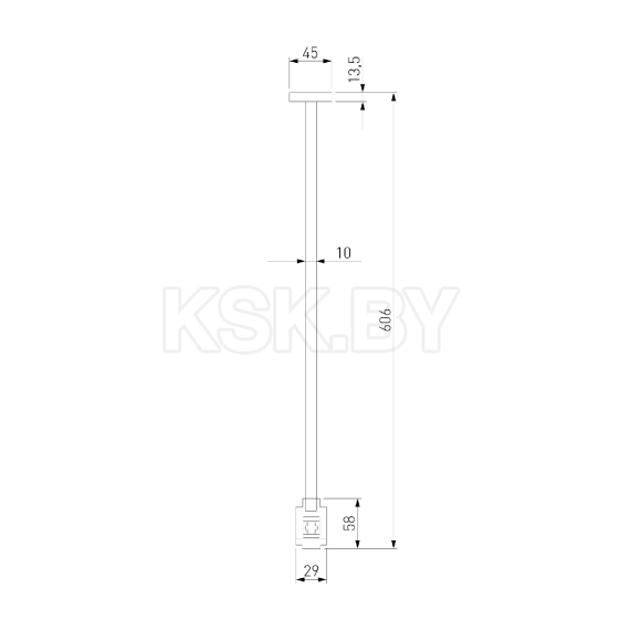 Стойка декоративная с вводом питания 606 мм MEDIUM Esthetic Magnetic 85148/00 (a065444) 