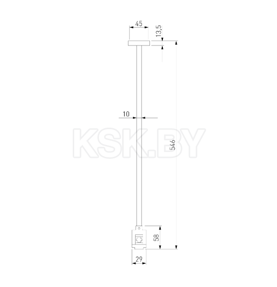 Стойка декоративная с вводом питания 545 мм MEDIUM Esthetic Magnetic 85147/00 (a065443) 