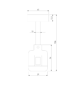 Стойка декоративная с коннектором 124 мм SMALL Esthetic Magnetic 85145/00