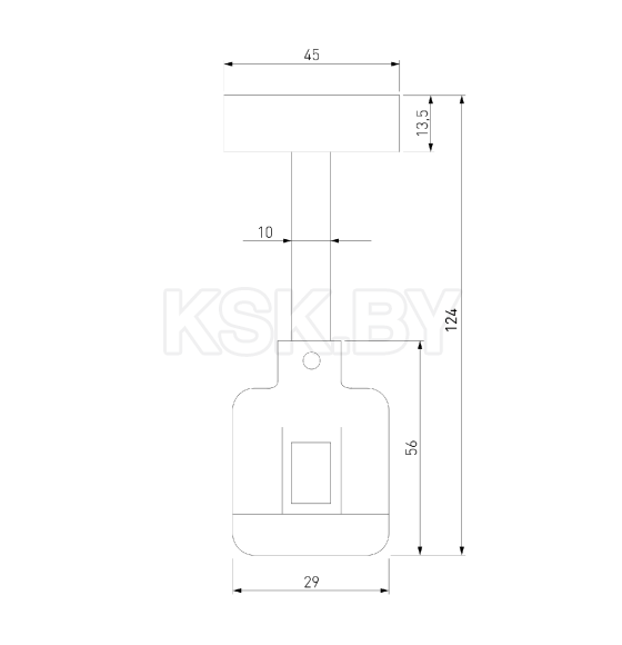 Стойка декоративная с коннектором 124 мм SMALL Esthetic Magnetic 85145/00 (a065437) 