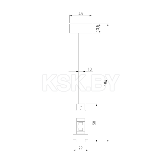 Стойка декоративная 184 мм SMALL без питания Esthetic Magnetic 85143/00 (a065435) 