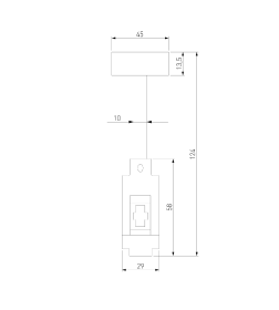 Стойка декоративная 124 мм SMALL без питания Esthetic Magnetic 85142/00