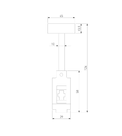 Стойка декоративная с вводом питания 124 мм SMALL Esthetic Magnetic 85141/00