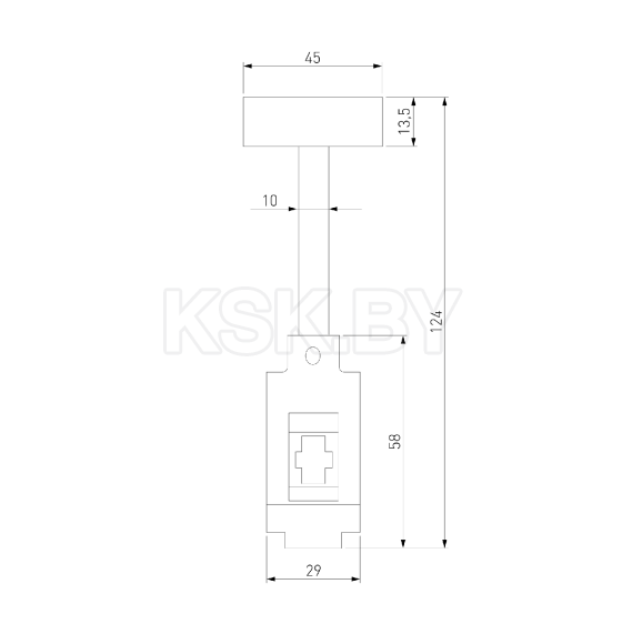 Стойка декоративная с вводом питания 124 мм SMALL Esthetic Magnetic 85141/00 (a065433) 