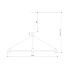 Шинопровод с тросовыми креплениями Round черный 800 Ø Esthetic Magnetic 85138/00 (a065428) 