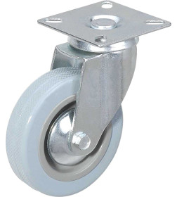 Колесо поворотное серая рез. D 100 нагрузка 80 кг SCg42