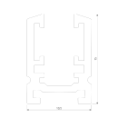 Шинопровод накладной черный 2м Mini Magnetic 85171/00 (a065631) 