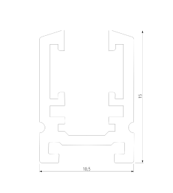 Шинопровод накладной черный 2м Mini Magnetic 85171/00