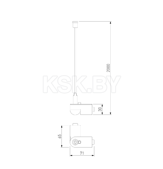 Набор подвеса угловой с вводом питания черный Module System 85195/00 (a066232) 