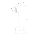 Стойка декоративная гибкая без питания черный Module System 85193/00 (a066190) 