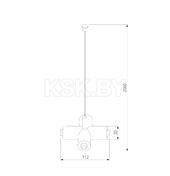 Набор подвеса Х-образный с питанием черный Module System 85190/00 (a066187) 