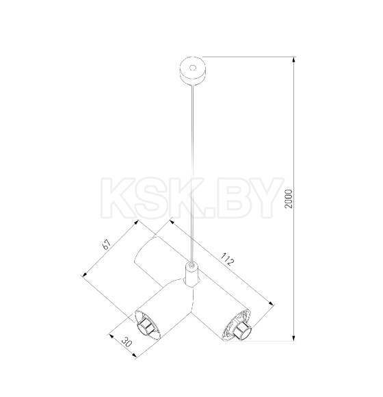 Набор для подвеса Т-образный с питанием черный Module System 85189/00 (a066186) 