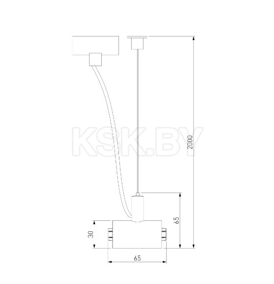 Набор подвеса с вводом питания черный Module System 85184/00 (a066181) 