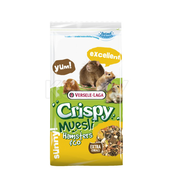 Корм для хомяков и других грызунов Crispy Muesli Hamsters & Co, 1кг (461721в) 