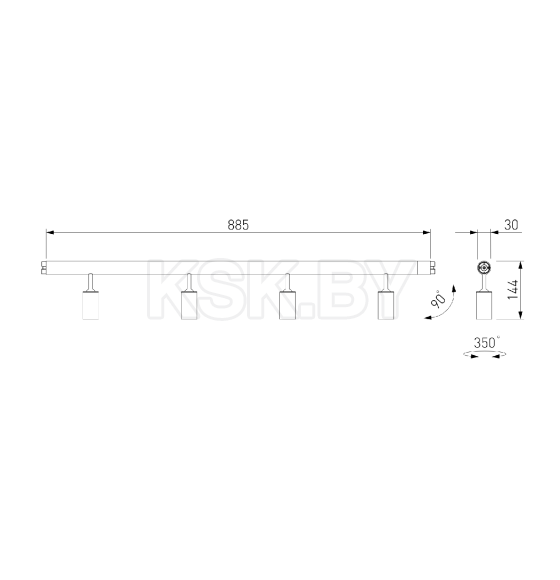 Модуль светодиодный для трековой системы Module System 18W 3000K черный 85177/01 (a066179) 