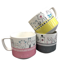 Кружка MUG-464  380мл  9,8х10см цвет МИКС