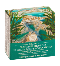 Мыло твердое натуральное "Чайное дерево и соль Мертвого моря", 80 гр. AROMA'Saules