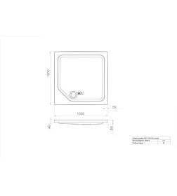 Поддон душевой низкий квадратный 100х100см Тритон ПД27 Щ0000050808