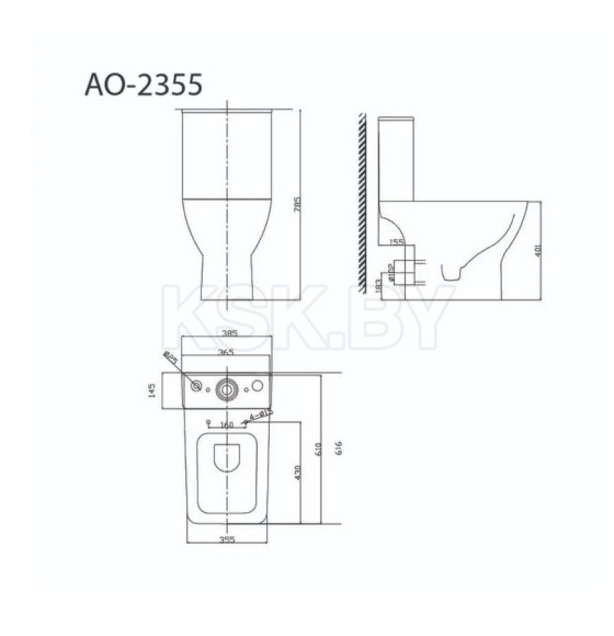 Унитаз напольный Triton-Pro Astro AO-2345 (Щ0000058891) 