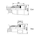 Душевой шланг Rubineta Con/Imp 175 см.600025P (600025P) 