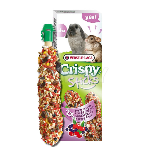 Палочки-лакомства для кроликов и шиншилл с лесными фруктами Crispy Sticks, 110г (462062) 