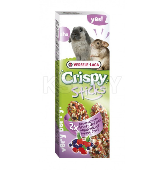 Палочки-лакомства для кроликов и шиншилл с лесными фруктами Crispy Sticks, 110г (462062) 