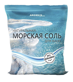 Соль морская для ванн без добавок, 1 кг AROMA'Saules