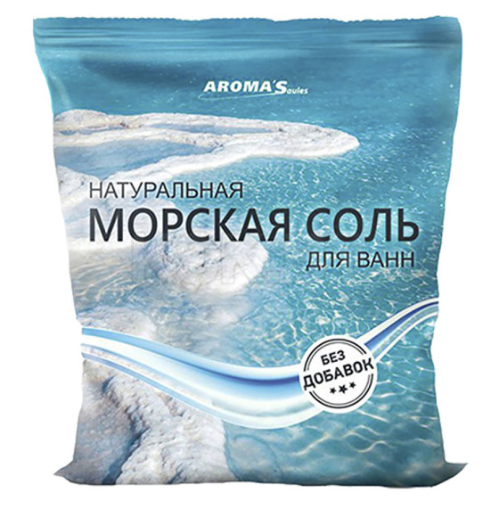 Соль морская для ванн без добавок, 1 кг AROMA'Saules