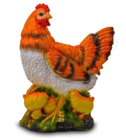 Фигура садовая курица с цыплятами 41х32 см сф-1185