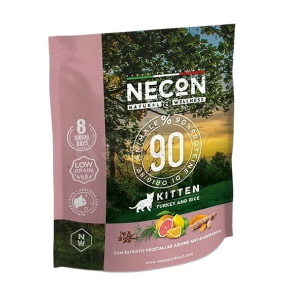 Корм низкозерновой для котят с индейкой и рисом NECON, 400 г (NW050) 