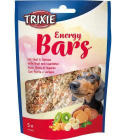 Лакомство "TRIXIE Energy Bars" для собак, пластинки с овощами, фруктами и курицей, 5 шт., 100 г.