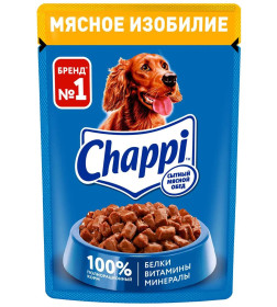 Корм для животных консерв.Chappi сытный мясной обед 85 гр