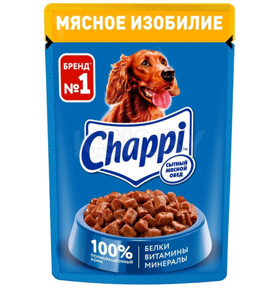 Корм для животных консерв.Chappi сытный мясной обед 85 гр