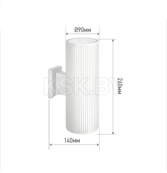 Светильник уличный настенный двусторонний НБУ LINE-2хA60-WH белый IP54 IN HOME (4690612045054) 