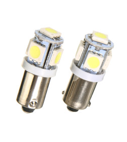 Автолампа светодиодная LED SMD=5 (5050) 6000K T8 12V 1.5W 50Lm BA9s (10 шт.) 89104Pg