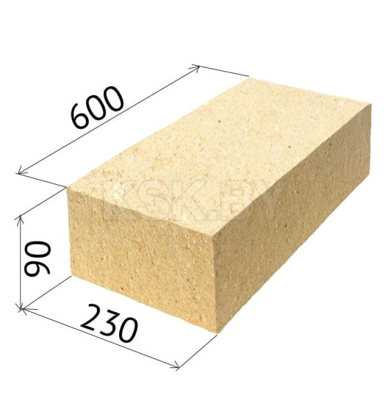 Кирпич огнеупорный шамотный ША-96 плита (600х230х90)