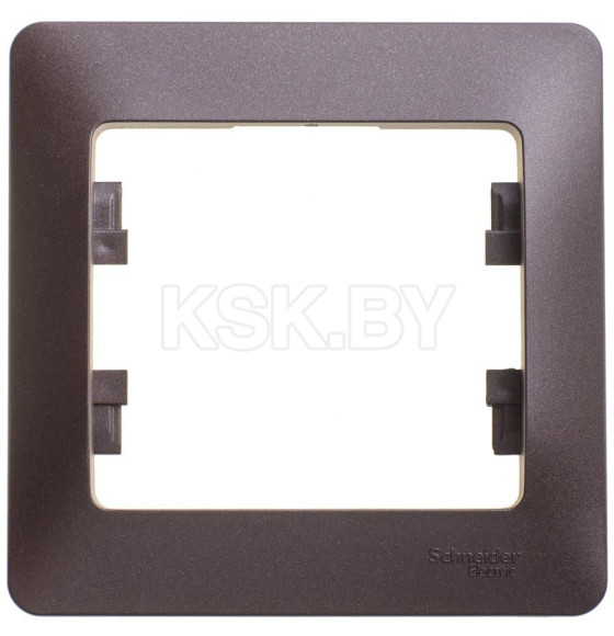 Рамка 1-я шоколад Schneider Electric Glossa (GSL000801) 